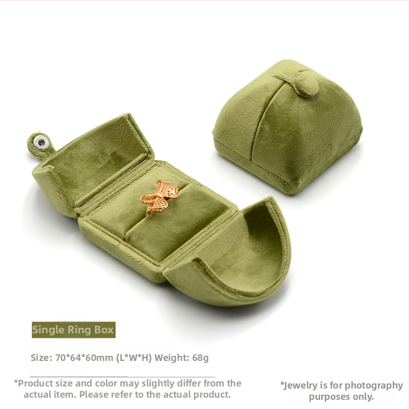 Dupla fűzöld bársony gyűrűdoboz fülbevaló nyaklánc doboz karkötő doboz karkötő karkötő doboz ékszercsomagolás