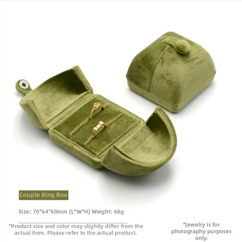 Dupla fűzöld bársony gyűrűdoboz fülbevaló nyaklánc doboz karkötő doboz karkötő karkötő doboz ékszercsomagolás
