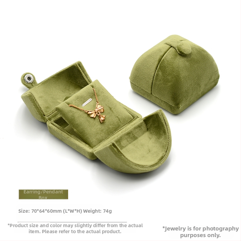 Dupla fűzöld bársony gyűrűdoboz fülbevaló nyaklánc doboz karkötő doboz karkötő karkötő doboz ékszercsomagolás