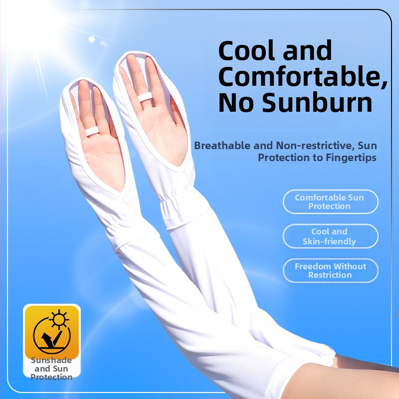 RAYA naiste kott sõrmedele, päikesekaitse varrukas, jääsiidist päikesekaitsekindad, suvine autojuhtimine, UV-kaitsega käekate UPF50+-ga