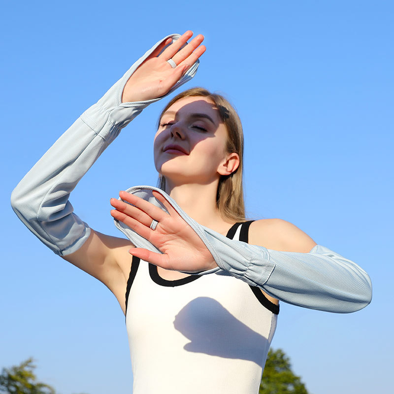 RAYA naiste kott sõrmedele, päikesekaitse varrukas, jääsiidist päikesekaitsekindad, suvine autojuhtimine, UV-kaitsega käekate UPF50+-ga