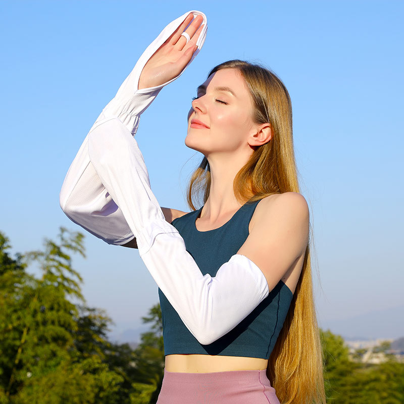 RAYA naiste kott sõrmedele, päikesekaitse varrukas, jääsiidist päikesekaitsekindad, suvine autojuhtimine, UV-kaitsega käekate UPF50+-ga