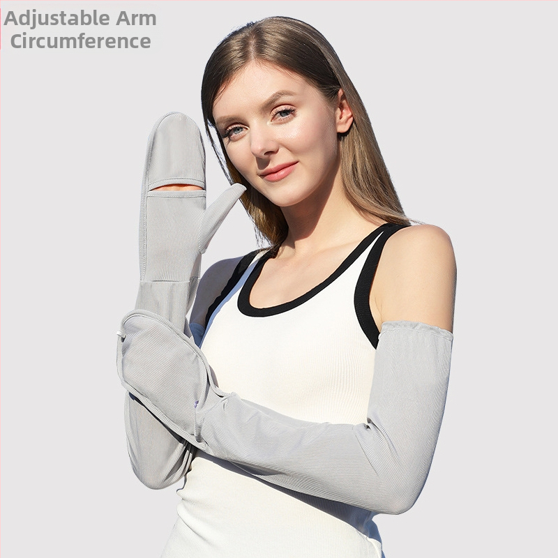 RAYA naiste kott sõrmedele, päikesekaitse varrukas, jääsiidist päikesekaitsekindad, suvine autojuhtimine, UV-kaitsega käekate UPF50+-ga