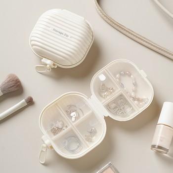 Kreatív cipzáras kis gyógyszeres doboz, hordozható, kétoldalas, különálló gyógyszertároló doboz, háztartási, nedvességálló, alcsomagolású, lezárt doboz