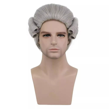 Meeste barokk-kostüüm Maskeraad Koloonia Meeste parukas Advokaat Kohtunik Keemiliste kiudude hulkur