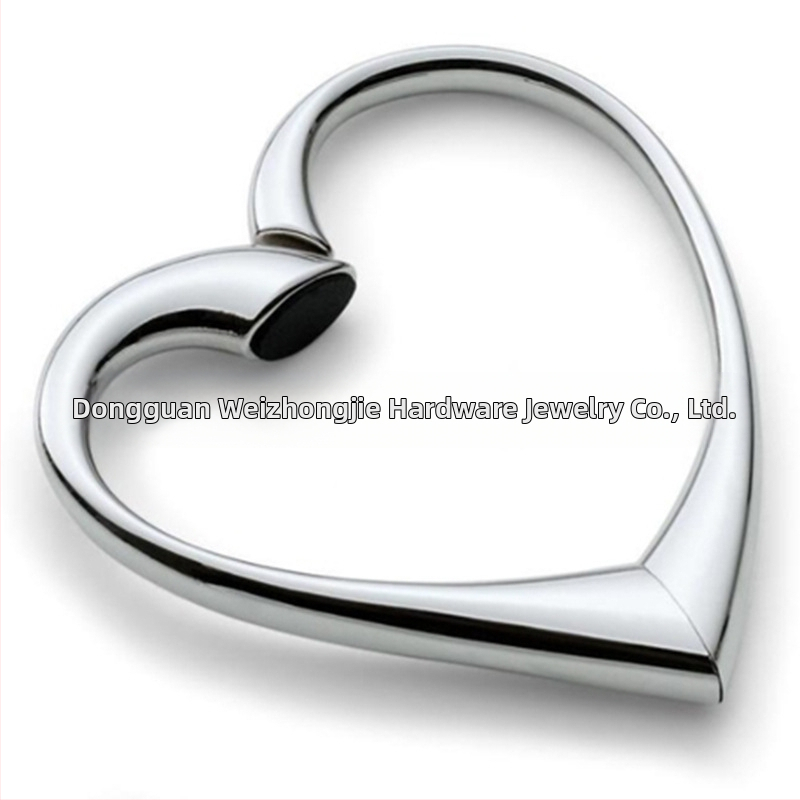 Cinkötvözetből készült, csúcskategóriás fém, szív alakú táskacsat, forgatható, összecsukható, kézitáska-akasztó eszköz, táska-akasztó