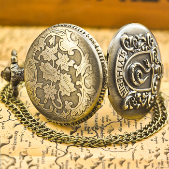 Pārrobežu karstā pārdošana, liels retro kabatas pulkstenis, Harija Potera tēma, flip kaklarota, kvarca pulkstenis, dāvanu pulksteņu vairumtirdzniecība