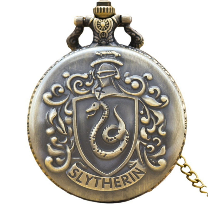 Διασυνοριακή Ζεστή Πώληση Μεγάλο Ρετρό Ρολόι Τσέπης Χάρι Πότερ Θέμα Κολιέ Flip Κολιέ Χαλαζία Ρολόι Δώρου Χονδρική