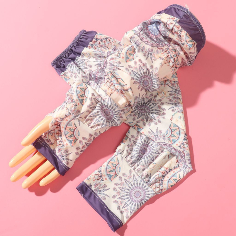 Új, naptej, jég, selyem, kültéri, minden mérkőzésre alkalmas, divatos jég, UV-védő karvédő, női naptej kesztyűk