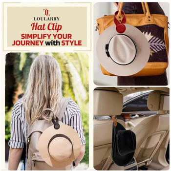 Divatos hosszú bőr kalapcsipesz praktikus utazó mágneses kalaptároló csiptető hordozható táska függő díszek kerek kalapcsipesz