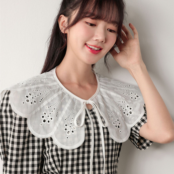 Γυναικείο καλοκαιρινό σάλι με δαντέλα, πολυλειτουργική προστασία από τον ήλιο με φούστα και παπιγιόν, ψεύτικο κολάρο, διασυνοριακός κατασκευαστής χονδρικής