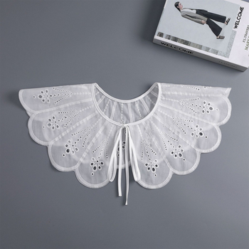 Γυναικείο καλοκαιρινό σάλι με δαντέλα, πολυλειτουργική προστασία από τον ήλιο με φούστα και παπιγιόν, ψεύτικο κολάρο, διασυνοριακός κατασκευαστής χονδρικής