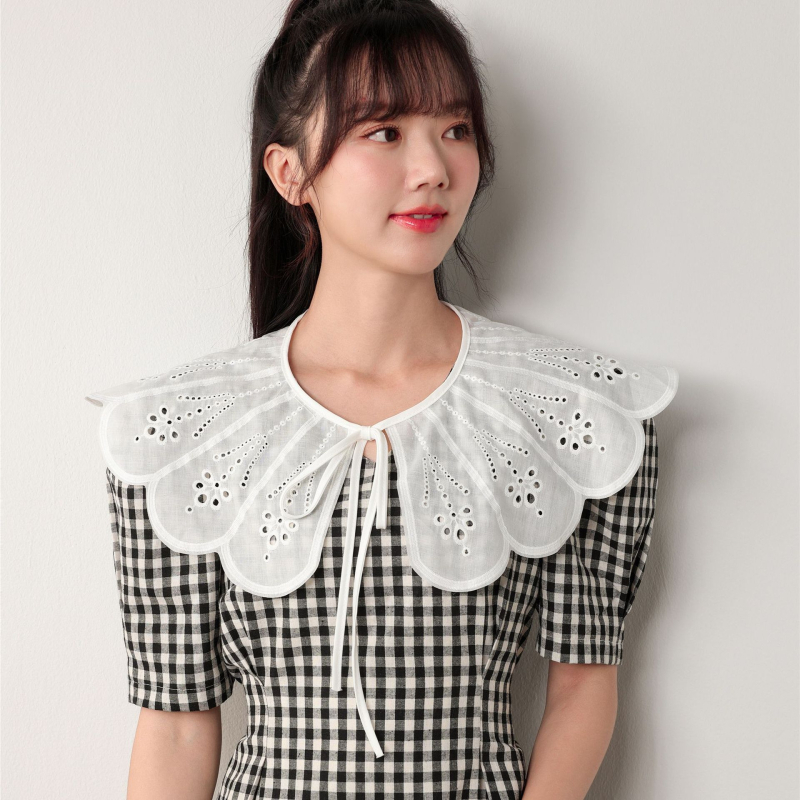 Csipkés kendő női nyári multifunkcionális napvédelem szoknyával, csokornyakkendővel, hamis gallérral, határokon átnyúló gyártó nagykereskedelme