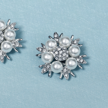 Europietiško ir amerikietiško stiliaus aukštakulniai bateliai, gėlių aksesuarai, rankų darbo, su cirkoniais, apvalūs, nuimami, vestuviniai bateliai su sagtimi, vestuviniai bateliai, bateliai