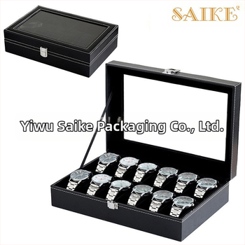 [Стандартно издание] Точкова кутия за съхранение на 12-битови часовници, PU кутия за дисплей, подаръчна кутия, производители на кожени кутии за часовници на едро