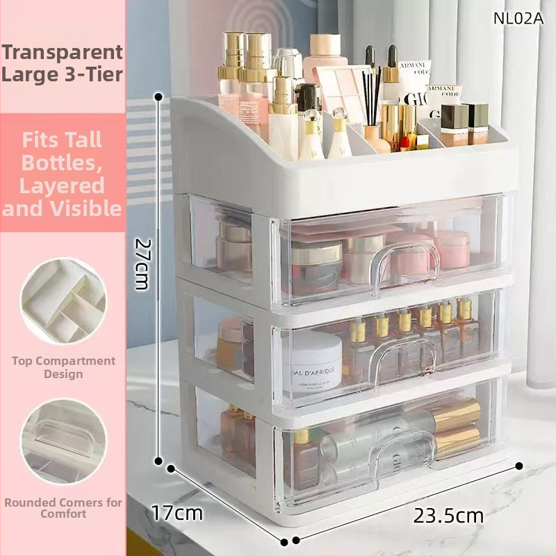 Tüdruku süda tudengi kosmeetika hoiukarp plastist hoiuriiuli sahtli ehtekarbi hoiuriiul meigi hoiukarp