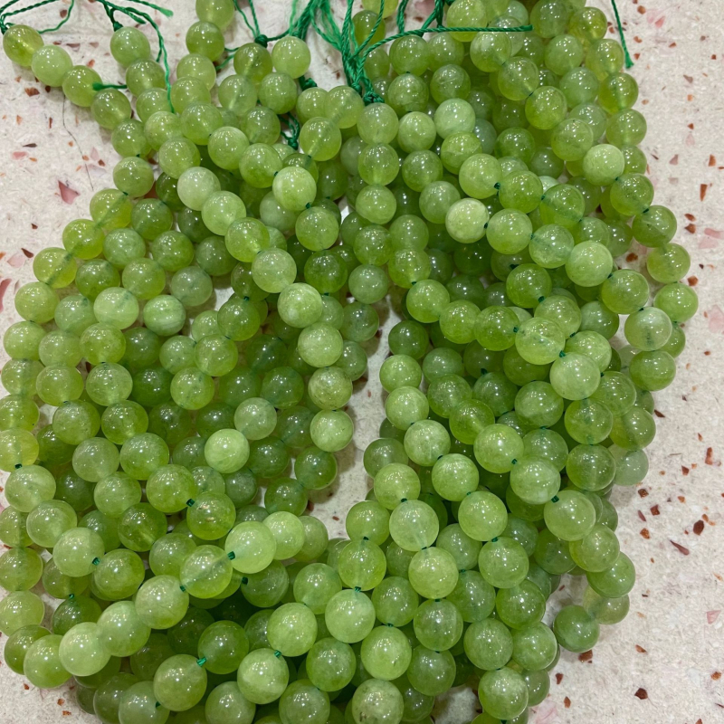 Természetes olíva kristályból optimalizált olivin gyöngyök, barkácsolás, kristálygyöngyös ékszerek, karkötők, nyakláncok, kiegészítők, gyári outlet