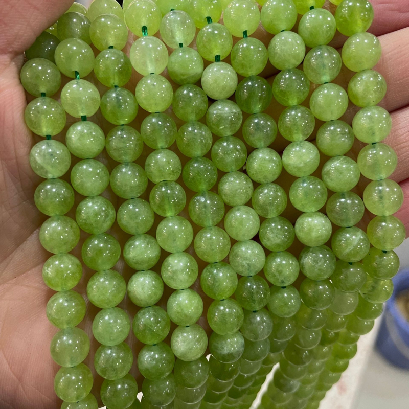 Természetes olíva kristályból optimalizált olivin gyöngyök, barkácsolás, kristálygyöngyös ékszerek, karkötők, nyakláncok, kiegészítők, gyári outlet