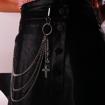 Euroopa ja Ameerika hiphopi mood metallist mitmekihilised risti riputatavad ketiga tänavamoe isikupärastatud püksid