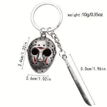 Ευρωπαϊκή και Αμερικανική Προβολή Περιφερειακή Μαύρη Παρασκευή Jason Mask Μπρελόκ Κράμα Μάσκα Κολιέ Κρεμαστό Δώρο