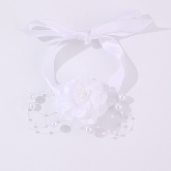 BZ1890 Piiriülene Euroopa ja Ameerika pruudi randmeliige värske pärliga riidest paelaga käevõru pruutneitsi pulmaehted