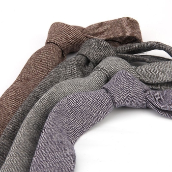 Divatos férfi gyapjú keskeny nyakkendős üzleti ruha divatos esküvői koreai stílusú brit stílusú diákruha 6 cm-es nyakkendő