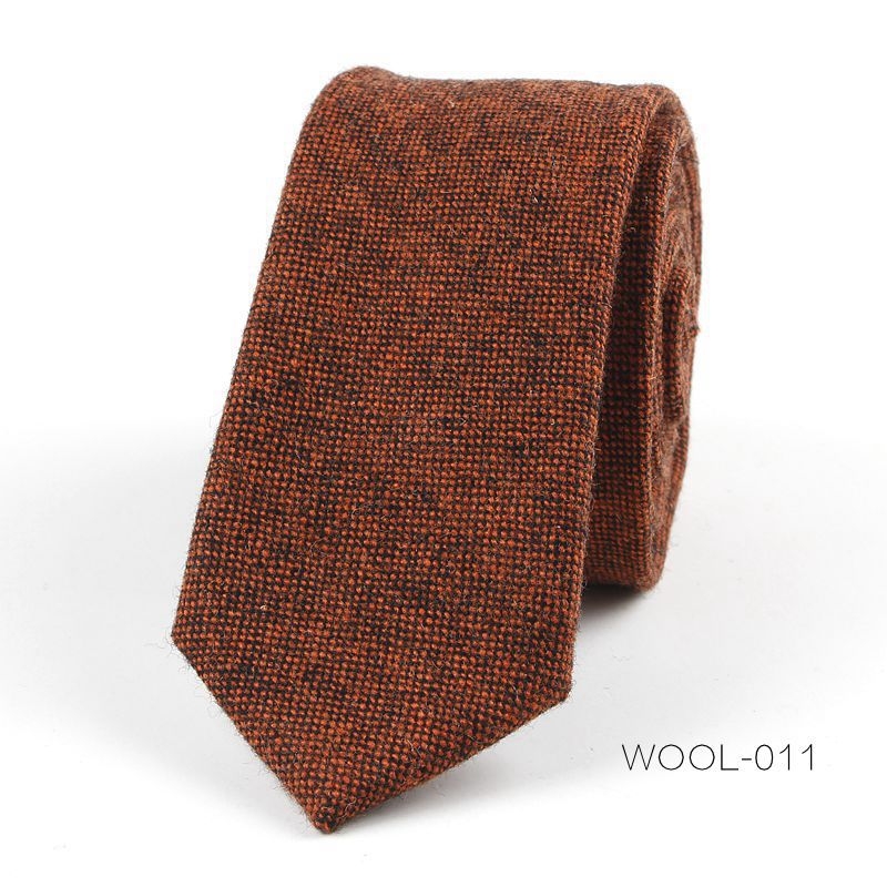 Divatos férfi gyapjú keskeny nyakkendős üzleti ruha divatos esküvői koreai stílusú brit stílusú diákruha 6 cm-es nyakkendő