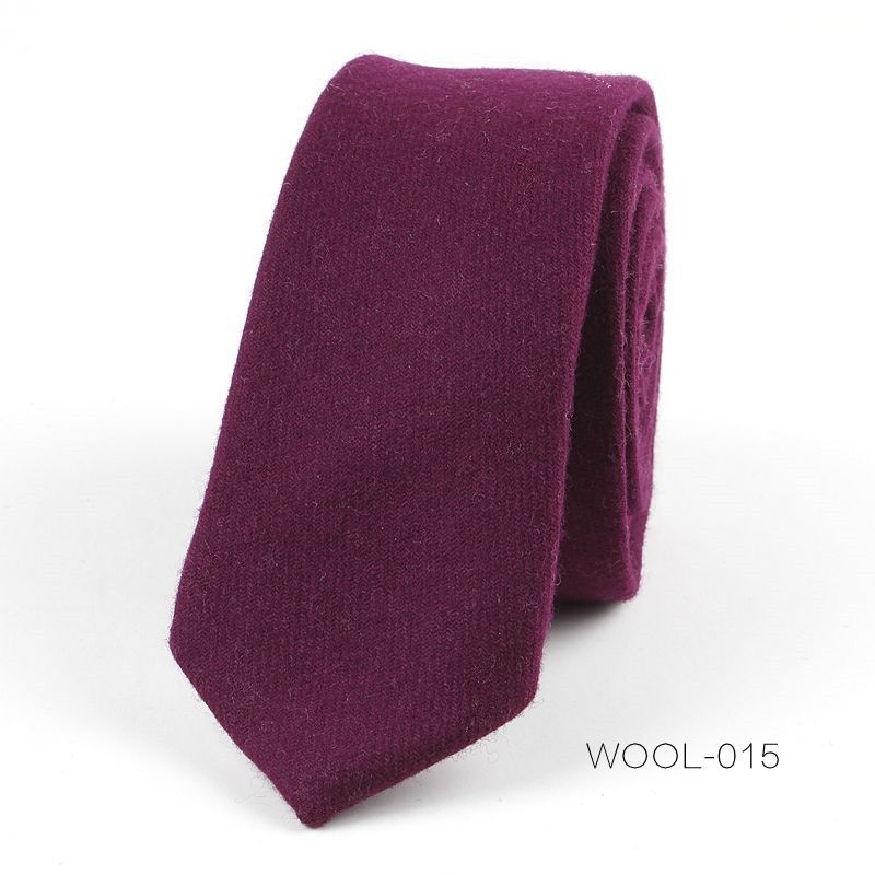 Divatos férfi gyapjú keskeny nyakkendős üzleti ruha divatos esküvői koreai stílusú brit stílusú diákruha 6 cm-es nyakkendő