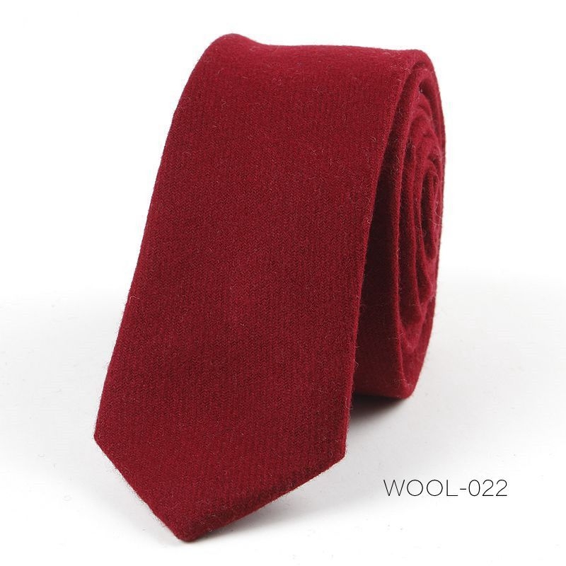 Divatos férfi gyapjú keskeny nyakkendős üzleti ruha divatos esküvői koreai stílusú brit stílusú diákruha 6 cm-es nyakkendő