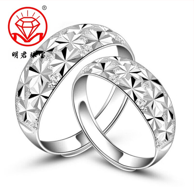 999-es sterling ezüst csillagos páros gyűrű tiszta ezüst nyitott gyűrű ezüst gyűrű gyári nagykereskedelmi ajándék ajándék