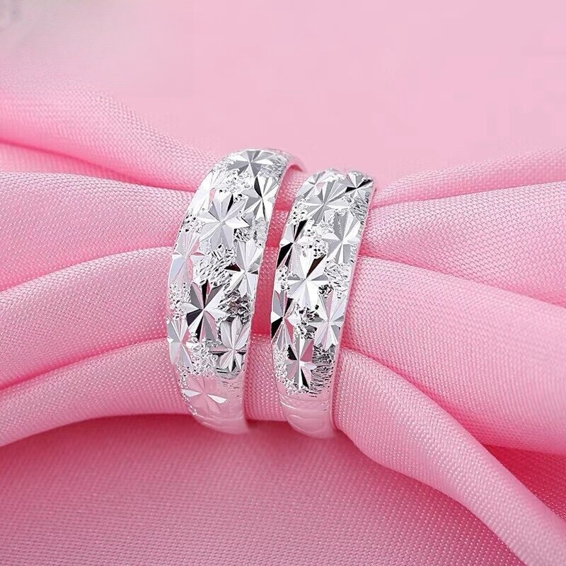 999-es sterling ezüst csillagos páros gyűrű tiszta ezüst nyitott gyűrű ezüst gyűrű gyári nagykereskedelmi ajándék ajándék