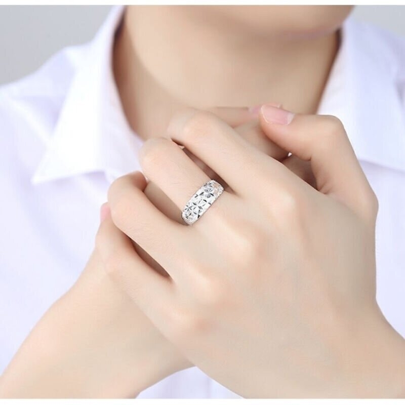 999-es sterling ezüst csillagos páros gyűrű tiszta ezüst nyitott gyűrű ezüst gyűrű gyári nagykereskedelmi ajándék ajándék