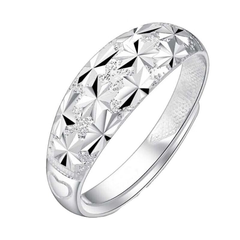 999-es sterling ezüst csillagos páros gyűrű tiszta ezüst nyitott gyűrű ezüst gyűrű gyári nagykereskedelmi ajándék ajándék