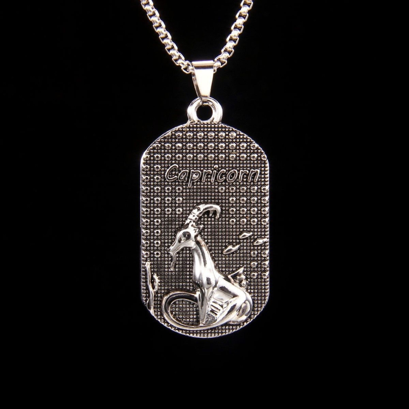 Határokon átnyúló európai és amerikai divat új 12 csillagképes retro rozsdamentes acél lánc férfi nyaklánc személyiség divatos férfi határokon átnyúló ékszer szett