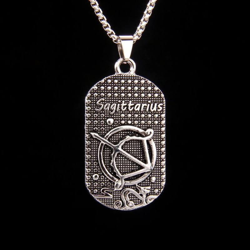 Határokon átnyúló európai és amerikai divat új 12 csillagképes retro rozsdamentes acél lánc férfi nyaklánc személyiség divatos férfi határokon átnyúló ékszer szett