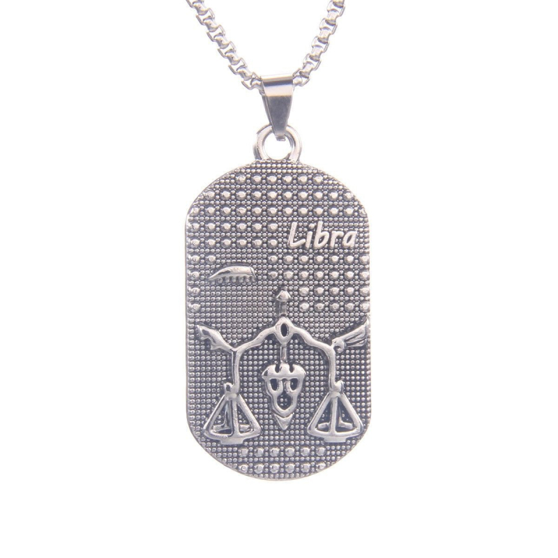 Határokon átnyúló európai és amerikai divat új 12 csillagképes retro rozsdamentes acél lánc férfi nyaklánc személyiség divatos férfi határokon átnyúló ékszer szett