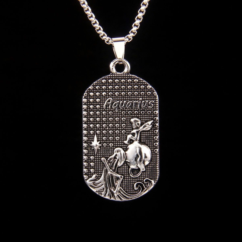 Határokon átnyúló európai és amerikai divat új 12 csillagképes retro rozsdamentes acél lánc férfi nyaklánc személyiség divatos férfi határokon átnyúló ékszer szett