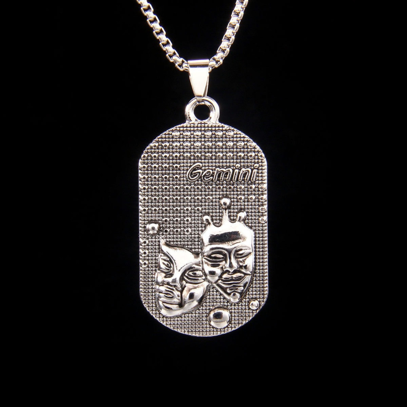 Határokon átnyúló európai és amerikai divat új 12 csillagképes retro rozsdamentes acél lánc férfi nyaklánc személyiség divatos férfi határokon átnyúló ékszer szett