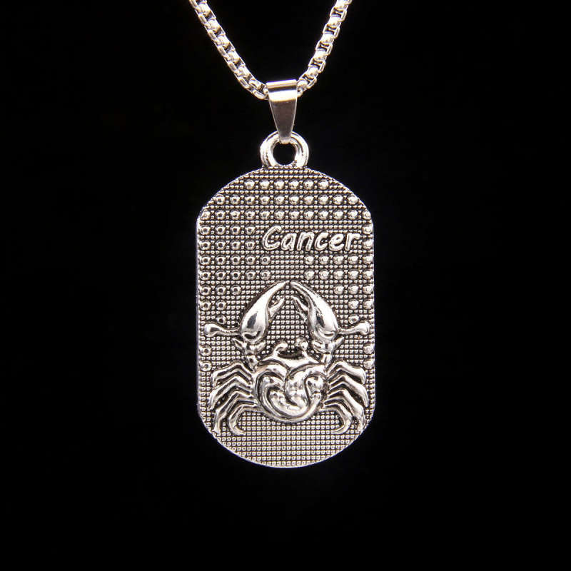 Határokon átnyúló európai és amerikai divat új 12 csillagképes retro rozsdamentes acél lánc férfi nyaklánc személyiség divatos férfi határokon átnyúló ékszer szett