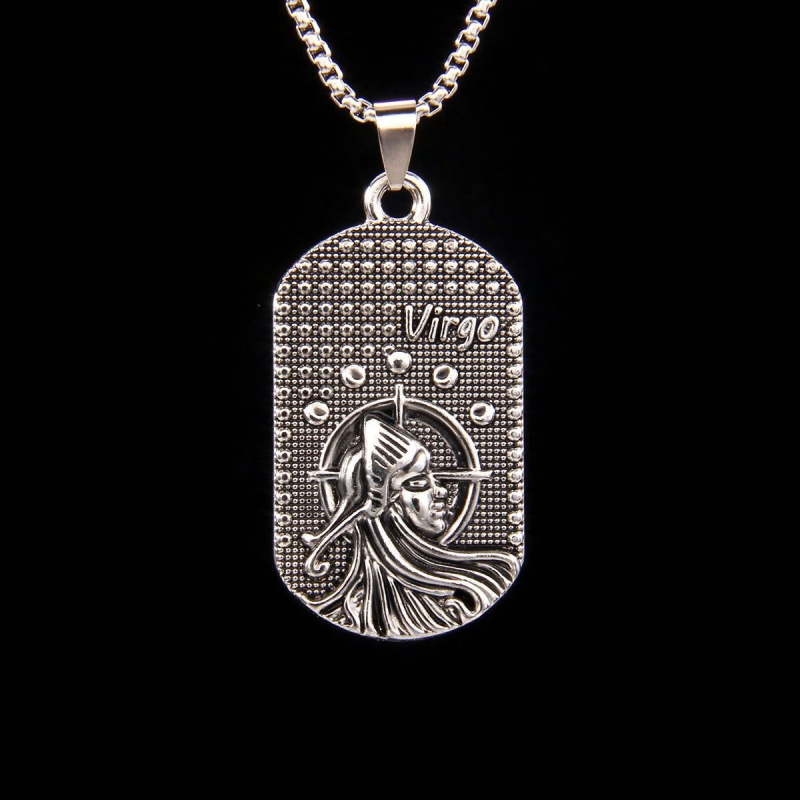 Határokon átnyúló európai és amerikai divat új 12 csillagképes retro rozsdamentes acél lánc férfi nyaklánc személyiség divatos férfi határokon átnyúló ékszer szett