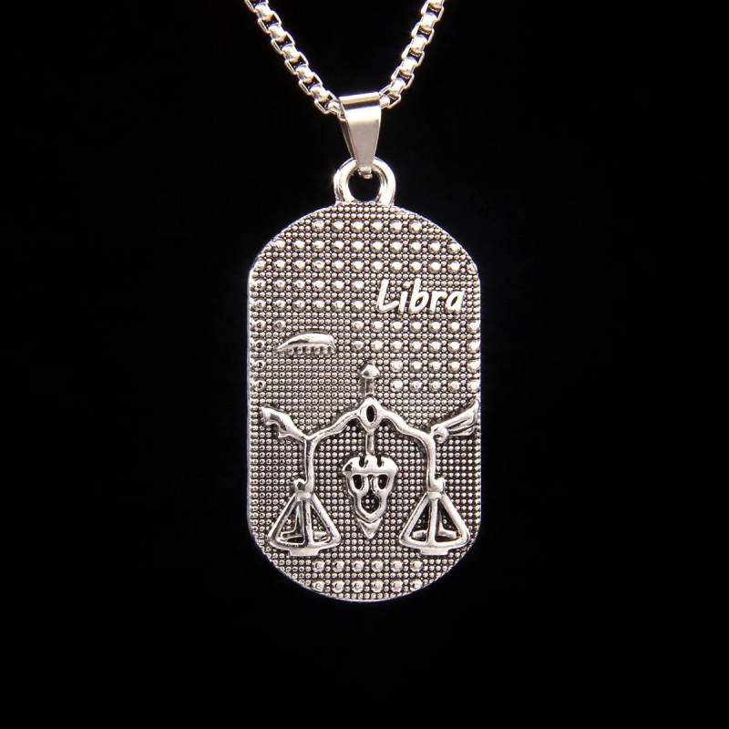 Határokon átnyúló európai és amerikai divat új 12 csillagképes retro rozsdamentes acél lánc férfi nyaklánc személyiség divatos férfi határokon átnyúló ékszer szett