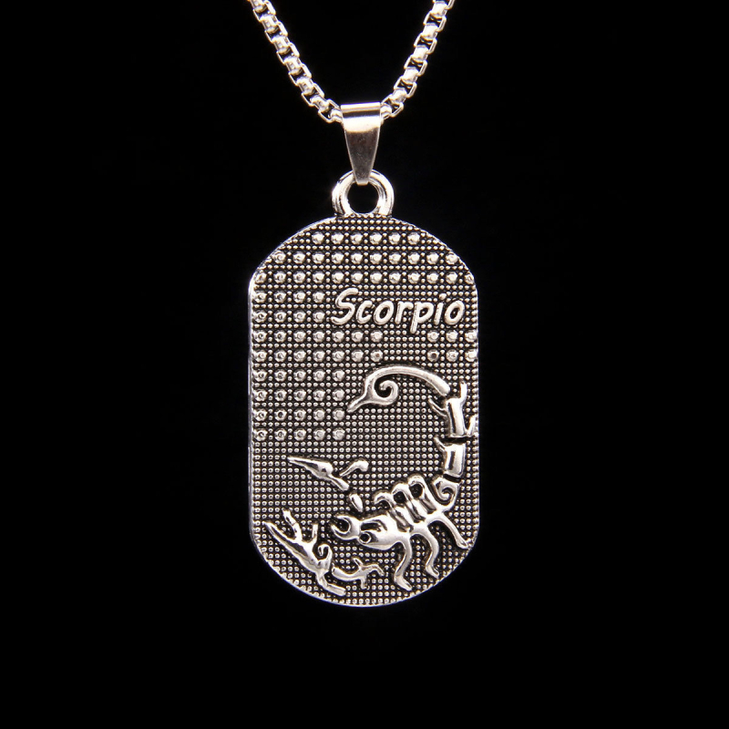 Határokon átnyúló európai és amerikai divat új 12 csillagképes retro rozsdamentes acél lánc férfi nyaklánc személyiség divatos férfi határokon átnyúló ékszer szett