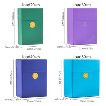 Πλαστική θήκη τσιγάρων μεγάλης χωρητικότητας 50 τεμαχίων, φορητή θήκη τσιγάρων χειρός πολλαπλών προδιαγραφών με αντιπυρετικό πτερύγιο ιδρώτα, 20-50 τεμάχια