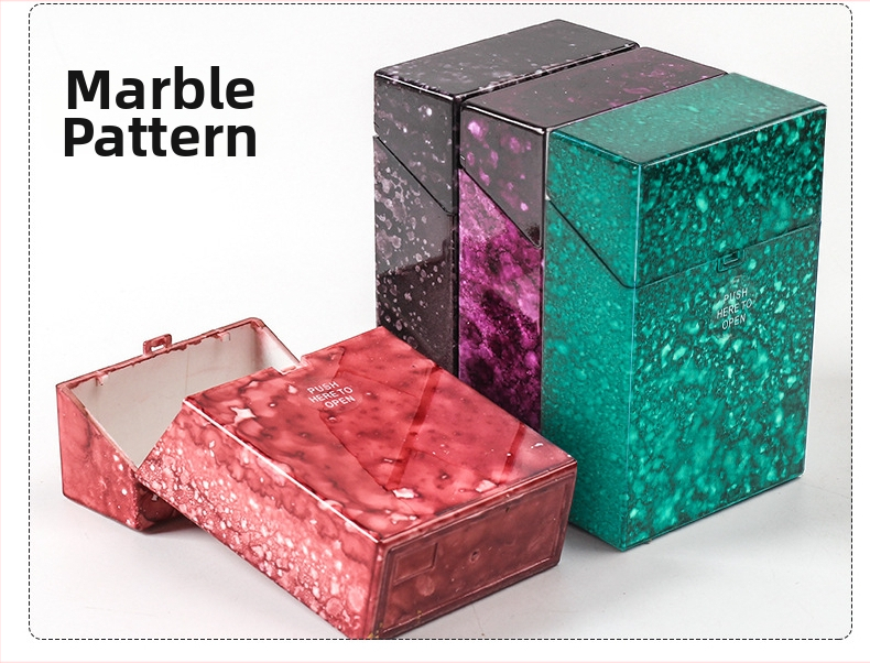 50 db-os nagy kapacitású műanyag cigarettatartó, 20-50 db-os, több specifikációjú, nyomásgátló izzadságszabályozóval ellátott, hordozható kézi cigarettatartó