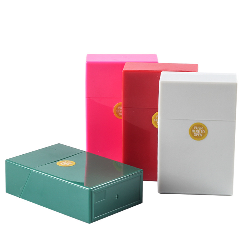 50 db-os nagy kapacitású műanyag cigarettatartó, 20-50 db-os, több specifikációjú, nyomásgátló izzadságszabályozóval ellátott, hordozható kézi cigarettatartó