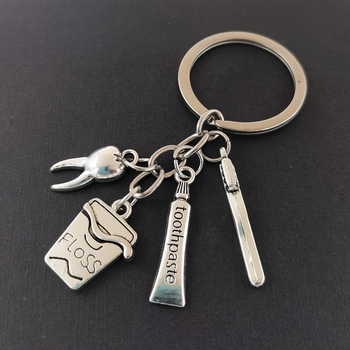 Ευρωπαίος και Αμερικανός οδοντίατρος υγιής οδοντόβουρτσα οδοντόκρεμα οδοντόβουρτσα δημιουργικό σακίδιο πλάτης κρεμαστό κόσμημα εναλλακτικό μπρελόκ