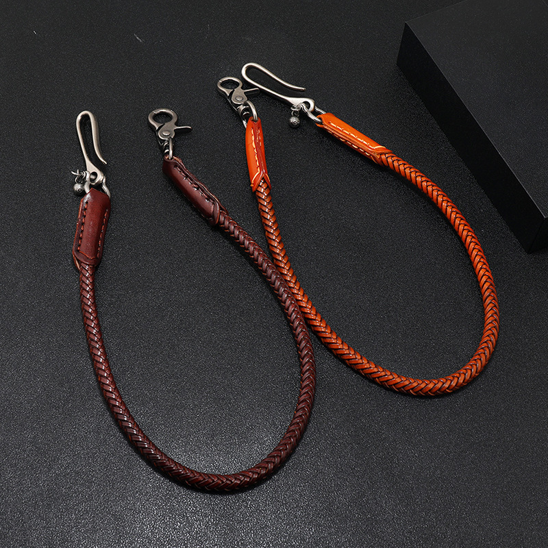 Punk hip-hop hip-hop nadráglánc személyre szabott farmer deréklánc overall bőr nadráglánc vintage kézzel szőtt deréklánc