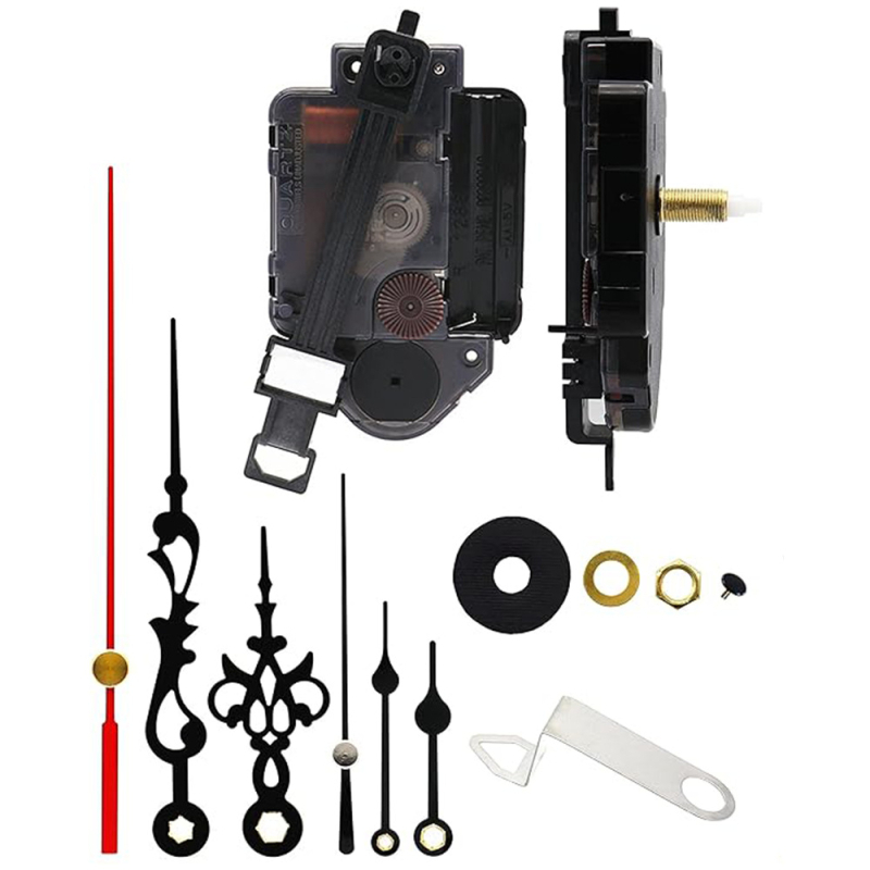12888 „Sun“ prekės ženklo sūpuoklinis mechanizmas su rodykle, geležiniu kabliu, juodas antrosios galvutės sieninis laikrodis, pakeičiantis techninės priežiūros sūpuoklinį mechanizmą
