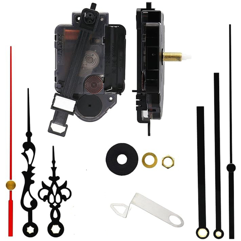 12888 „Sun“ prekės ženklo sūpuoklinis mechanizmas su rodykle, geležiniu kabliu, juodas antrosios galvutės sieninis laikrodis, pakeičiantis techninės priežiūros sūpuoklinį mechanizmą