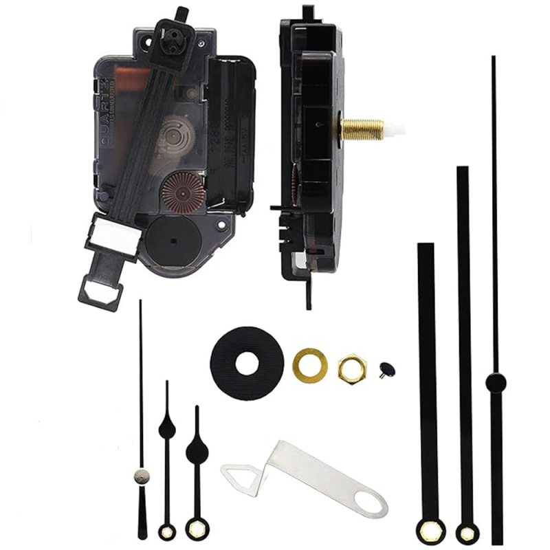 12888 „Sun“ prekės ženklo sūpuoklinis mechanizmas su rodykle, geležiniu kabliu, juodas antrosios galvutės sieninis laikrodis, pakeičiantis techninės priežiūros sūpuoklinį mechanizmą